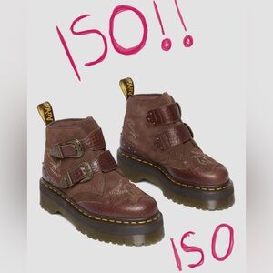 ISO (In Search Of) Dr. Martens Gothic Americana Devon Suede Quad in Women’s 8